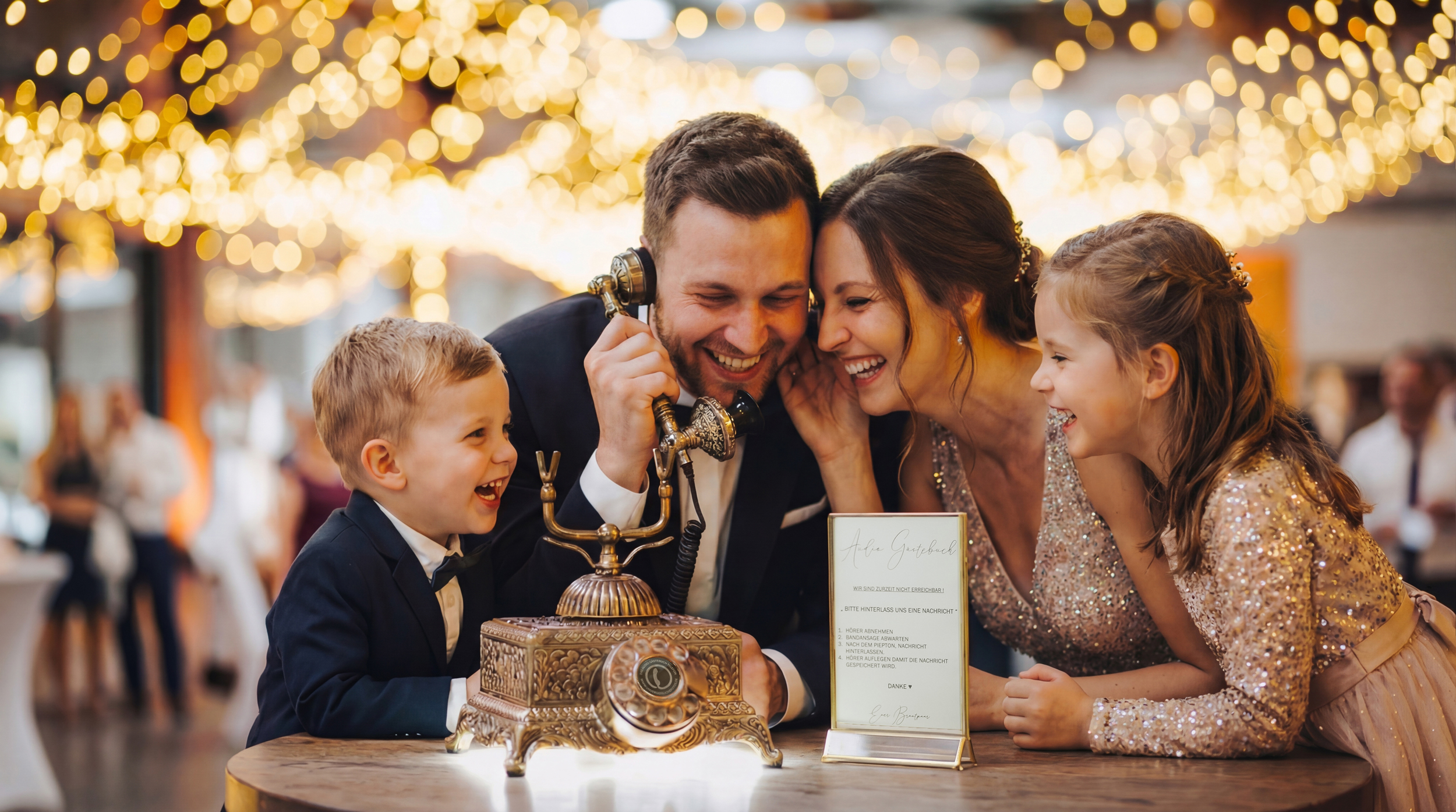 Goldenes Audio Gästebuch Telefon