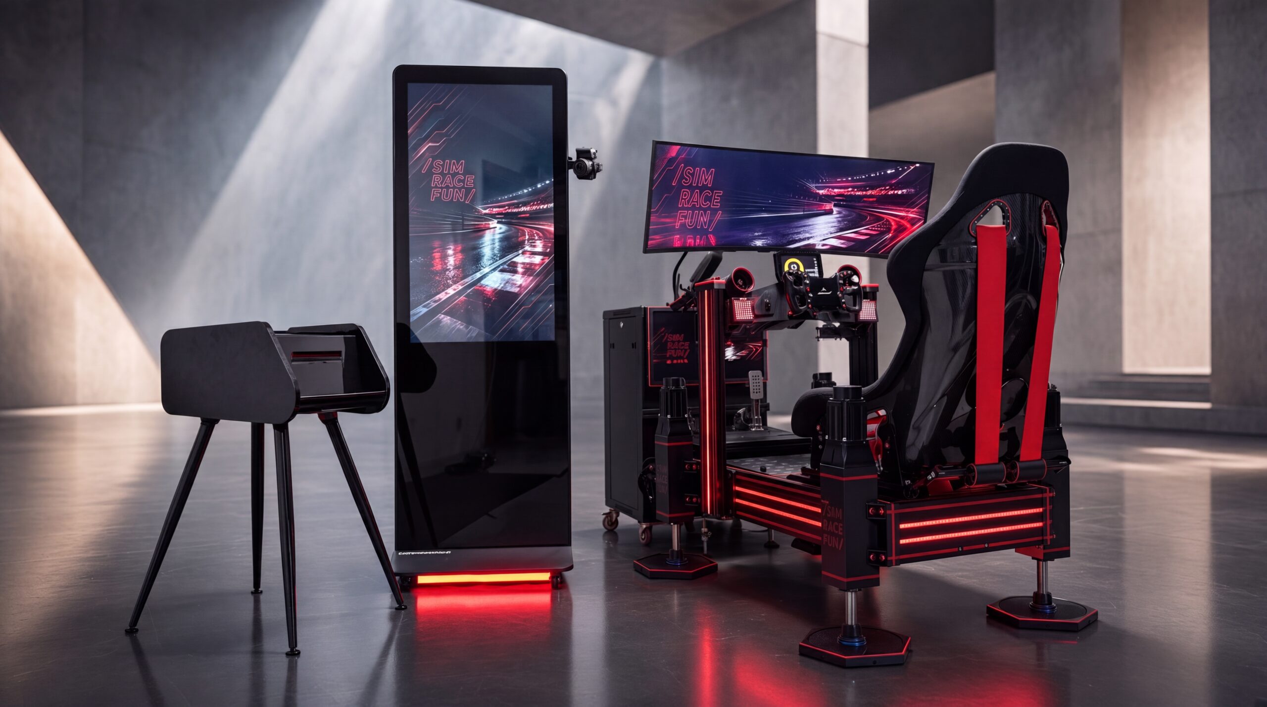 Professioneller Rennsimulator im Einsatz